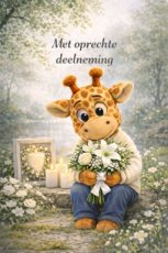 Kaart Met oprechte deelneming - 4 kaarsen