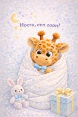 Kaart Hoera een zoon!