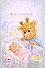 Kaart Hoera een zusje! j-m