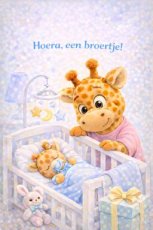 Kaart Hoera een broertje! m-j