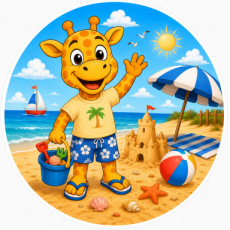 Sticker Het strand Sticker Het strand