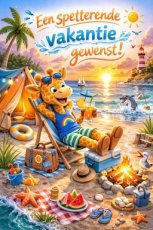 Kaart Een spetterende vakantie gewenst!
