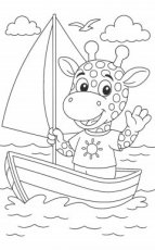 Kleurplaat Sammy in de zomer