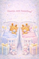 Kaart Hoera een tweeling! j-m