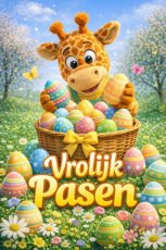 Kaart Vrolijk Pasen - eieren