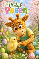 Kaart Vrolijk Pasen - kuikentje