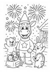 Kleurplaat Oud en nieuw