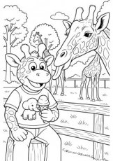 Kleurplaat Sammy in de dierentuin