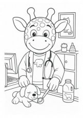 Kleurplaat Sammy aan het werk